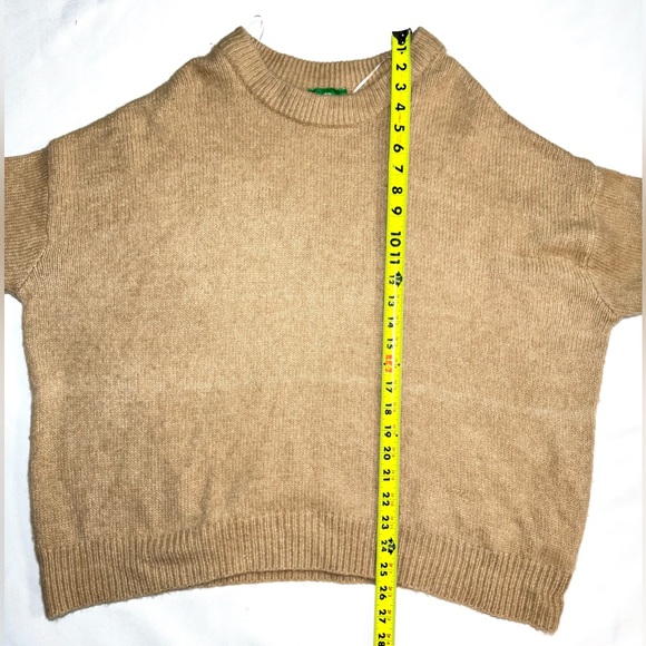 Beige Sweater Blended Wool Oversized Unisex - Picture 8 of 14